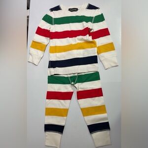 HUDSON BAY STRIPE KIDS SIZE 2 PAJAMAS